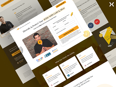 Gold Investment Landing Page branding design dribbble shot gold investment graphic design investment investment landing page landing page design landingpage lead generation lead generation landing page leads ui ux