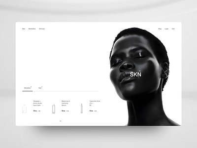 N1Skin - Concept branding design graphic design illustration interface minimal skincare ui web design