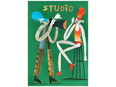 Shooting in a studio. Collage character characterdesign collage fashion illustration illustrator model photo photographer studio