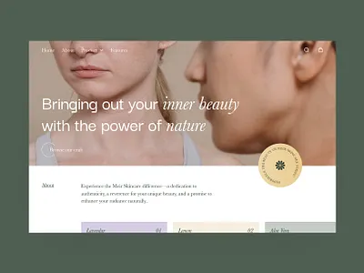 Meir Skincare Web Design brand branding clean graphic design landing page layout minimalist simple skincare ui web design website