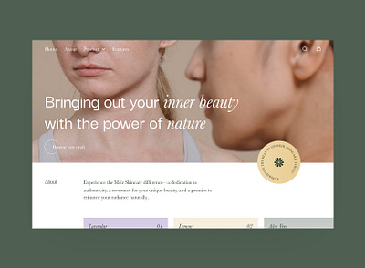 Meir Skincare Web Design brand branding clean graphic design landing page layout minimalist simple skincare ui web design website