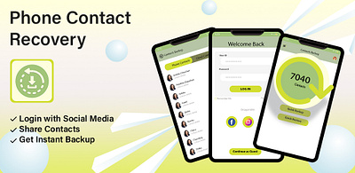 CONTACT RECOVERY APP UI contact app contact recovery app ui contact recovery ui ui