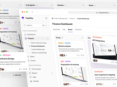 Task Management Dashboard app design board clean concept dashbaord design desktop management planner project project management saas task team team management ui uiux ux web app web design