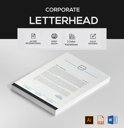 Corporate Letterhead Design a4 letterhead branding branding design corporate design corporate letterhead creative design design designer designpark14 flyer graphic design illustration letterhead letterhead design letterhead designer logo minimal minimal letterhead visual identity