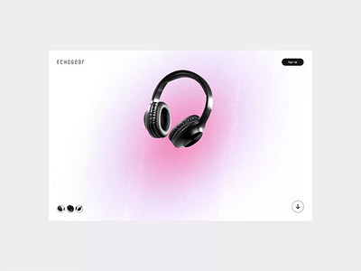 Headphones commerce website animation animation branding ecommerse gradient graphic design light modern music ui website