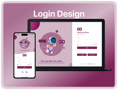 Login UI Design app login ui website