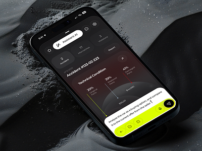 Car Inspection AI Assistant ai app assistant car crm dashboard design interface mobile product saas ui ux