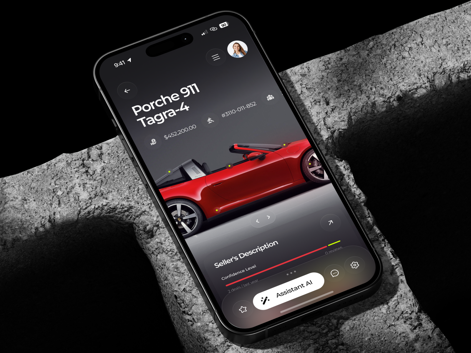 Car Inspection AI Assistant ai app assistant car crm dashboard design interface mobile product saas ui ux