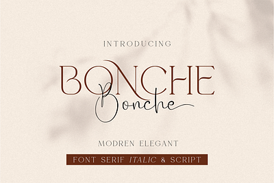 Bonche Shuthan Font Duo animation beauty font graphic design luxury modern ty