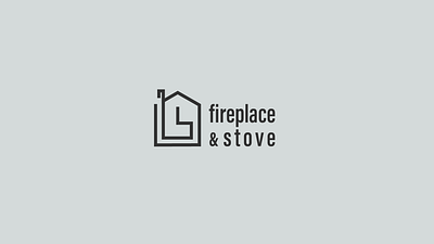 Logo for a store selling fireplaces and stoves abstract branding clean logo design emblem fireplace graphic design home house illustration landing page line logo logo logo design logotype mi minimal minimal logo stove website