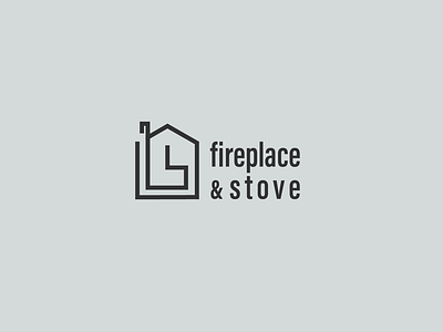 Logo for a store selling fireplaces and stoves abstract branding clean logo design emblem fireplace graphic design home house illustration landing page line logo logo logo design logotype mi minimal minimal logo stove website