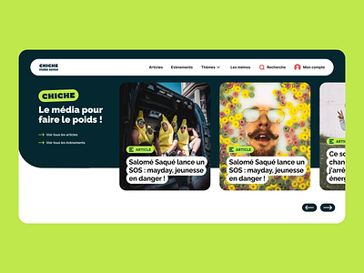 Chiche by Make Sense – Redesign blog ecology make sense media ui