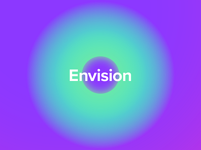 Envision brand alphabet branding envision gradient graphic design illustration spaceship vector