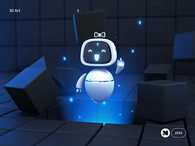 Cubie Mascot 3D Animation 3d 3d animation 3d robot animation art blender blender 3d character character design illustration loop loop animation mascot motion graphics render robot