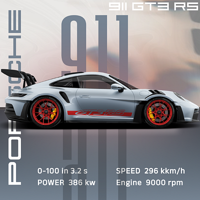 PORSCHE 911 POST 3d ai animation branding car post design graphic design illustration logo motion graphics post social media post typography ui ux vector