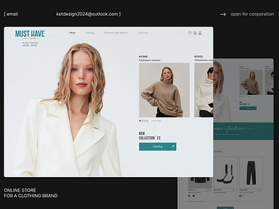 WEB DESIGN FOR ONLINE STORE graphic design lanfing page online store ui uiux design web design website