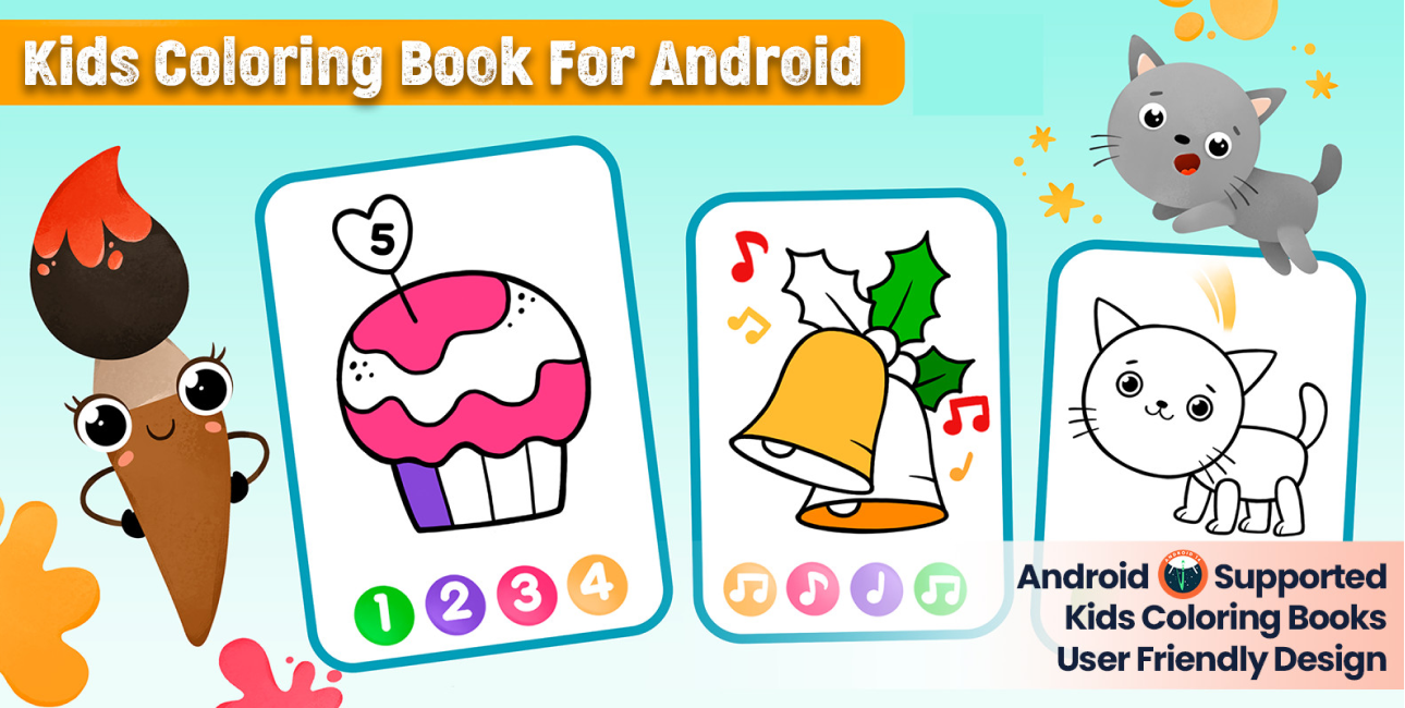 Kids Coloring Book For Android Game branding colorbook game gamedevelopment logo ui