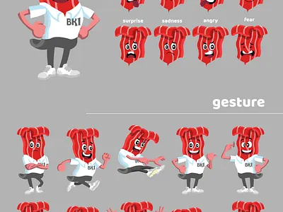Bacon Character Design characterdesign foodillustration graphic design illustration vector vectorart