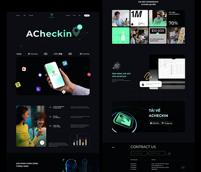 Acheckin-Website design illustration ui ux