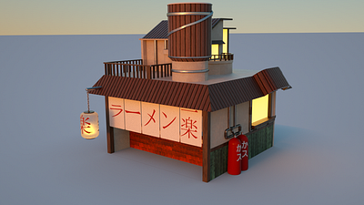 Ichiraku Ramen Model 3d architecture cinema4d modeling motion graphics naruto octane render