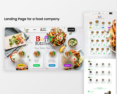 Food Company Web Design branding graphic design logo ui