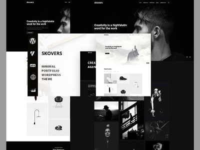 ✨ Skovers - Minimal Portfolio WordPress Theme 🖼 artistic creative portfolio skovers webdesign wordpresstheme