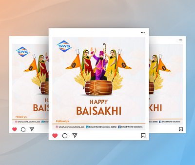 Baisakhi Festival Social Media Post Design baisakhi baisakhi design baisakhi festival creative social media ads festival social media creatives social media design social media post design social media posts ui vaisakhi