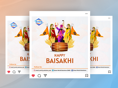 Baisakhi Festival Social Media Post Design baisakhi baisakhi design baisakhi festival creative social media ads festival social media creatives social media design social media post design social media posts ui vaisakhi