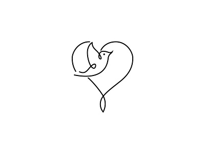 "Love Bird Embrace" affectionandtogetherness birdlogo creative logo elegantlogo graphic design heartshapedlogo lineartlogo logo loveandunity lovebirdlogo minimalistdesign modernromance sophisticatedbranding timelesslove