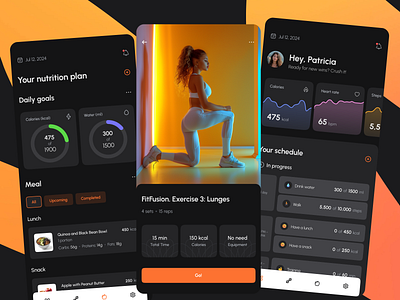 Fitness App app calories clean design fitness fitness app gotoinc health health app minimal mobile mobile app mobile ui sport training ui