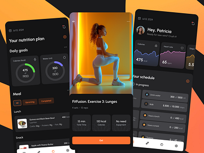 Fitness App app calories clean design fitness fitness app gotoinc health health app minimal mobile mobile app mobile ui sport training ui workout