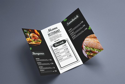 Designer A Fast Food Trifold Brochure bifold brochure design busniess card compeny flyer fast food brochure fast food flyer flyer food banner food flyer food manue manue menu card restaurant manue trifold