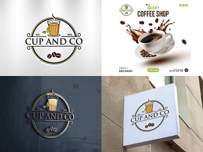 Coffee Shop Logo Design coffee logo modern post reasturant shop tea vintage