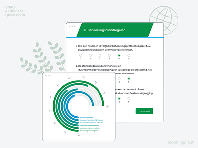 CSRD Readiness Self Assessment chart csrd readiness figma form sustainability web design