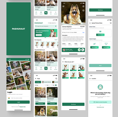 Introducing Buying and selling Pets Mobile App 🐾 branding ui ux