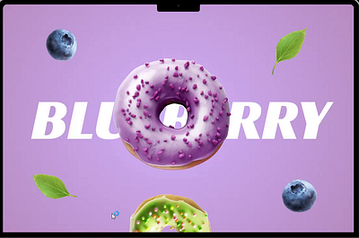 3D DONUT SLIDE 3d animation prototyping ui ux