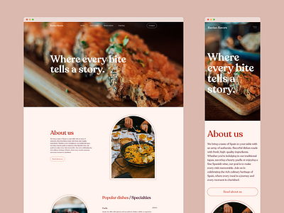 Iberian flavors | Restaurant website concept clean design elegant food fresh minimal restaurant ui ux web website