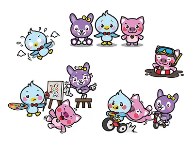 bubu, pai, acai character gesture characterdesign graphic design illustration vector vectorart