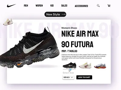NIKE SPINNING 3D DESIGN 3d animation branding ui