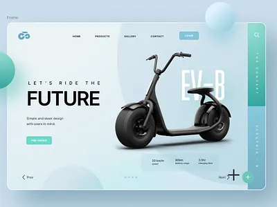 SLEEK ADN MODERN UI DESIGN OF E-BICYCLE modern sleek ui