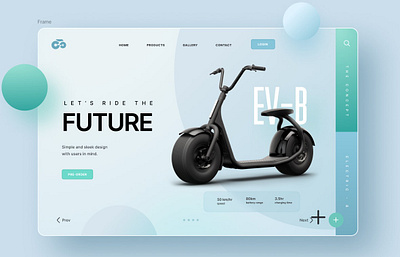 SLEEK ADN MODERN UI DESIGN OF E-BICYCLE modern sleek ui