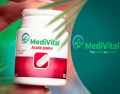 MediVital | Visual Brand Identity brand branding company design graphic design label logo medicine medicines pacaking product product design