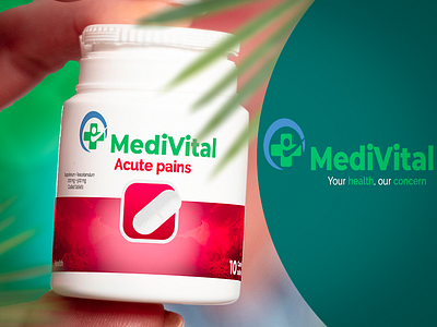 MediVital | Visual Brand Identity brand branding company design graphic design label logo medicine medicines pacaking product product design