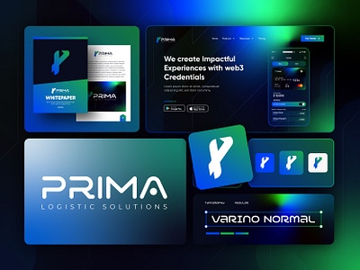 Prima - Logo Design Concept blockchain brand identity branding coin crypto currency decentralized defi lettermark logistic logo logo design logo identity logotype modern logo p logo solution token wallet web3