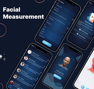 Facial Measurement Application application facial measurement mobile application scanning uiux user interface