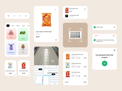 AR Shopping navigation animation ar ar navigation mobile ui mobile ui animation shopping app