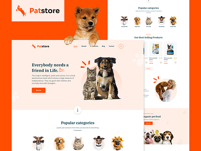 Patstore Website animals branding design pet pet store store uiux desig website