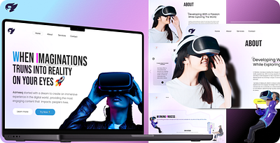 AR/VR Design Website 3d animation branding design design system graphic design logo motion graphics ui uiux designer website design websittes