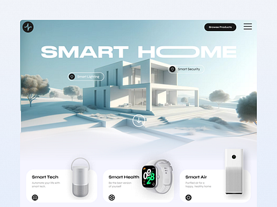 Futuristic Smart Home eCommerce Site built using Wix Studio animation blur construction ecommerce futuristic glass light theme minimalist property real estate scroll animations smart home smart home ecommerce website smart home store smart home website tech website template wix wix studio wix studio template