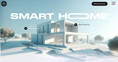 Futuristic Smart Home eCommerce Site built using Wix Studio animation blur construction ecommerce futuristic glass light theme minimalist property real estate scroll animations smarthome tech wix wix studio